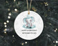 Baby's First Elephant Personalized Christmas Ornament - Baby boy Stats Elephant First Christmas Ornament - Custom Baby Ceramic Ornament