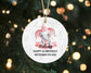 Personalized Baby's Elephant First Christmas Ornament - Baby Girl First Christmas Ornament - Custom Baby Ceramic Christmas Ornament 2023