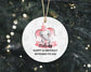Personalized Baby's Elephant First Christmas Ornament - Baby Girl First Christmas Ornament - Custom Baby Ceramic Christmas Ornament 2023
