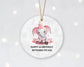 Personalized Baby's Elephant First Christmas Ornament - Baby Girl First Christmas Ornament - Custom Baby Ceramic Christmas Ornament 2023