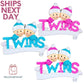 Baby Twins First Christmas Ornament,Ornaments for new babies first Christmas, Boy and Girl Twins,Personalized Ornament,