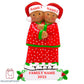 African American Ornament 2024- Family of 2 People Christmas Ornament, Brown Skin Pajama Family Ornament, Personalized Gift, Couple Ornament