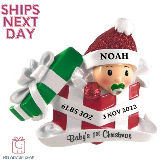 Personalized Baby  First Christmas Ornament 2023, Baby First Ornament 2023, Personalized Baby's 1st Christmas Ornament, Newborn /New Baby