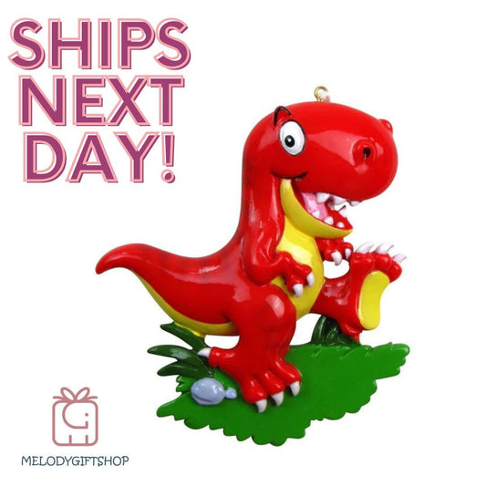 Dinosaurs Kids Christmas 2023,Personalized DINOSAUR Ornament, Red T-Rex DINOSAUR Ornament, T Rex Ornaments, T-Rex Christmas Ornaments