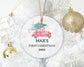 Baby's First Christmas Ornament 2022 - Personalized First Christmas Truck Ornament - Custom Baby Boy Truck Ornament