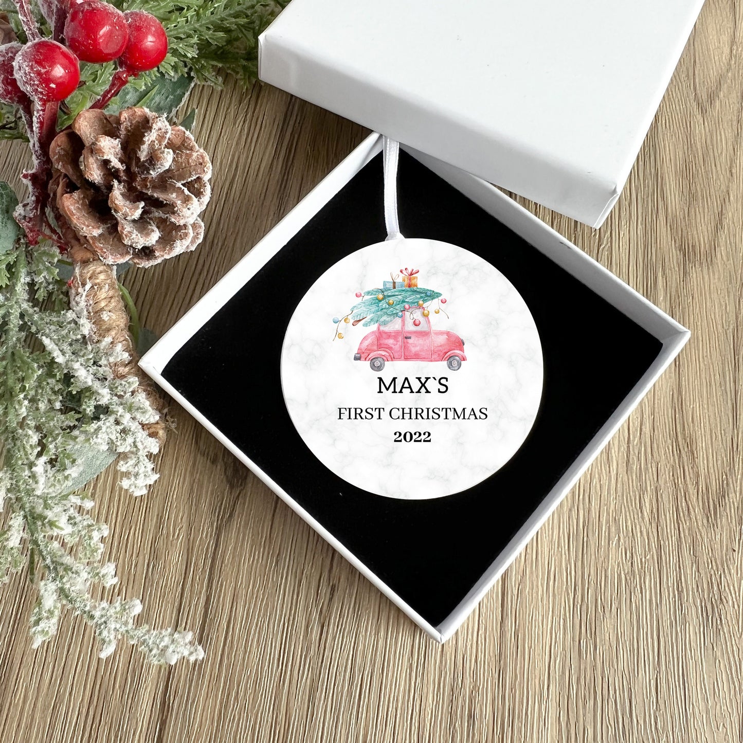 Baby's First Christmas Ornament-Personalized First Christmas Baby Ornament Custom Baby Name Christmas Ornament-2023 Baby First Christmas