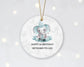 Baby's First Elephant Personalized Christmas Ornament - Baby boy Stats Elephant First Christmas Ornament - Custom Baby Ceramic Ornament
