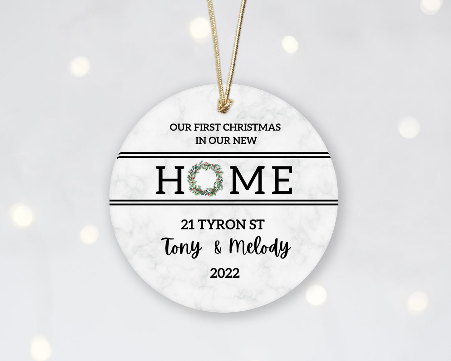 Our New Home Ornament - First Christmas in our New House 2022 - Personalized New Home Christmas Ornament