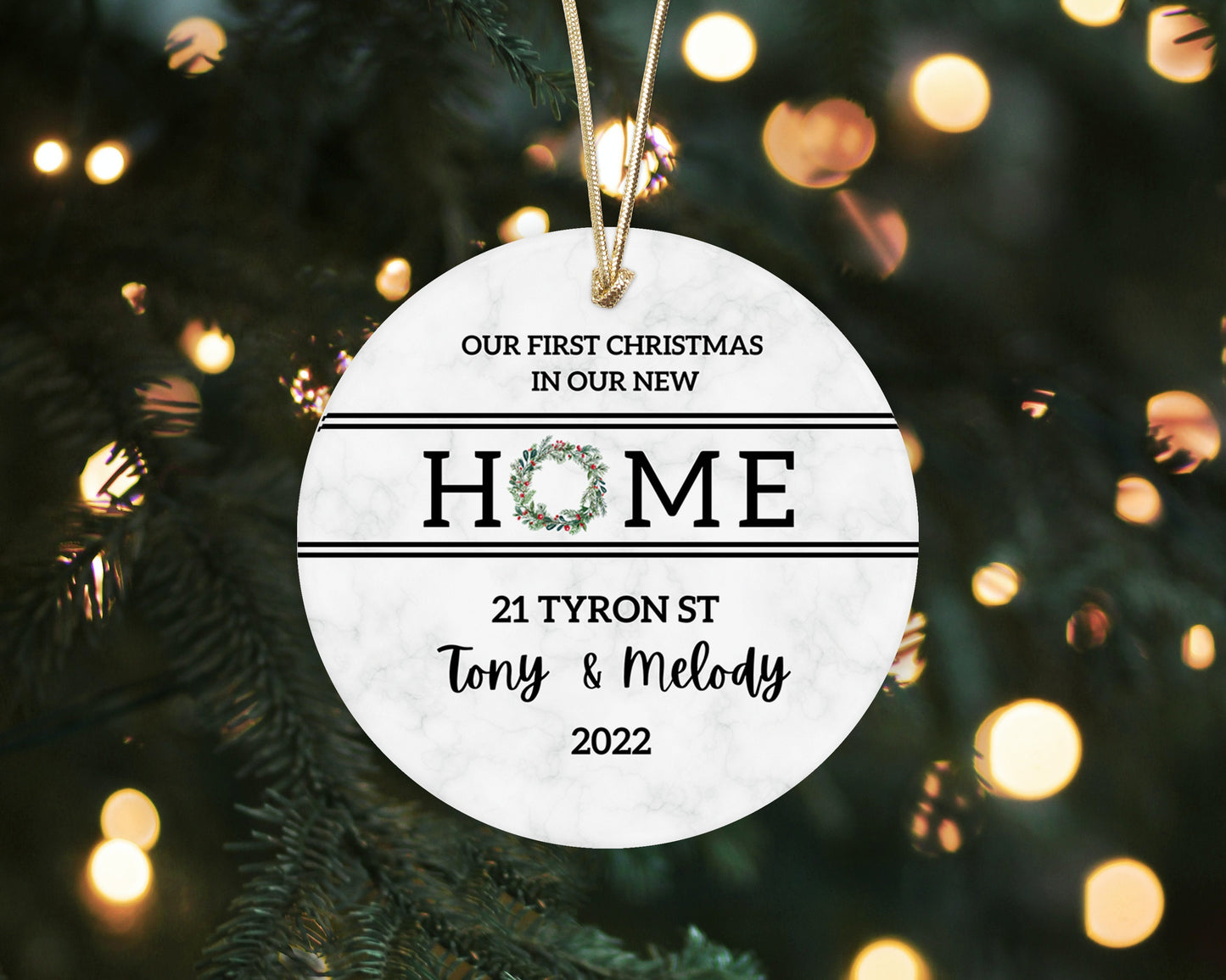 Our New Home Ornament - First Christmas in our New House 2022 - Personalized New Home Christmas Ornament
