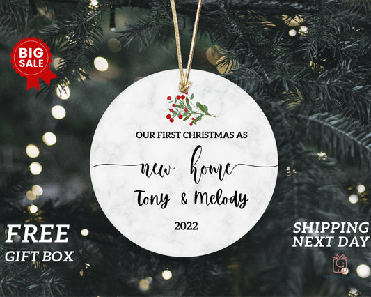 Our New Home Ornament - First Christmas in our New Home 2023 - Personalized First Christmas In Our New House Ornament 2023