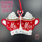 Mr. and Mrs.  Couple Ornament 2023 Mr. and Mrs. Personalized Mugs Christmas Ornament Mug Ornament Newly Married Couple Christmas 2023