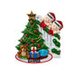 Christmas Peeking Family Ornaments 2023 - Family Christmas Ornament Personalized 2023 - Ornament for Christmas Family of 2 3 4 5 6 7 8 9