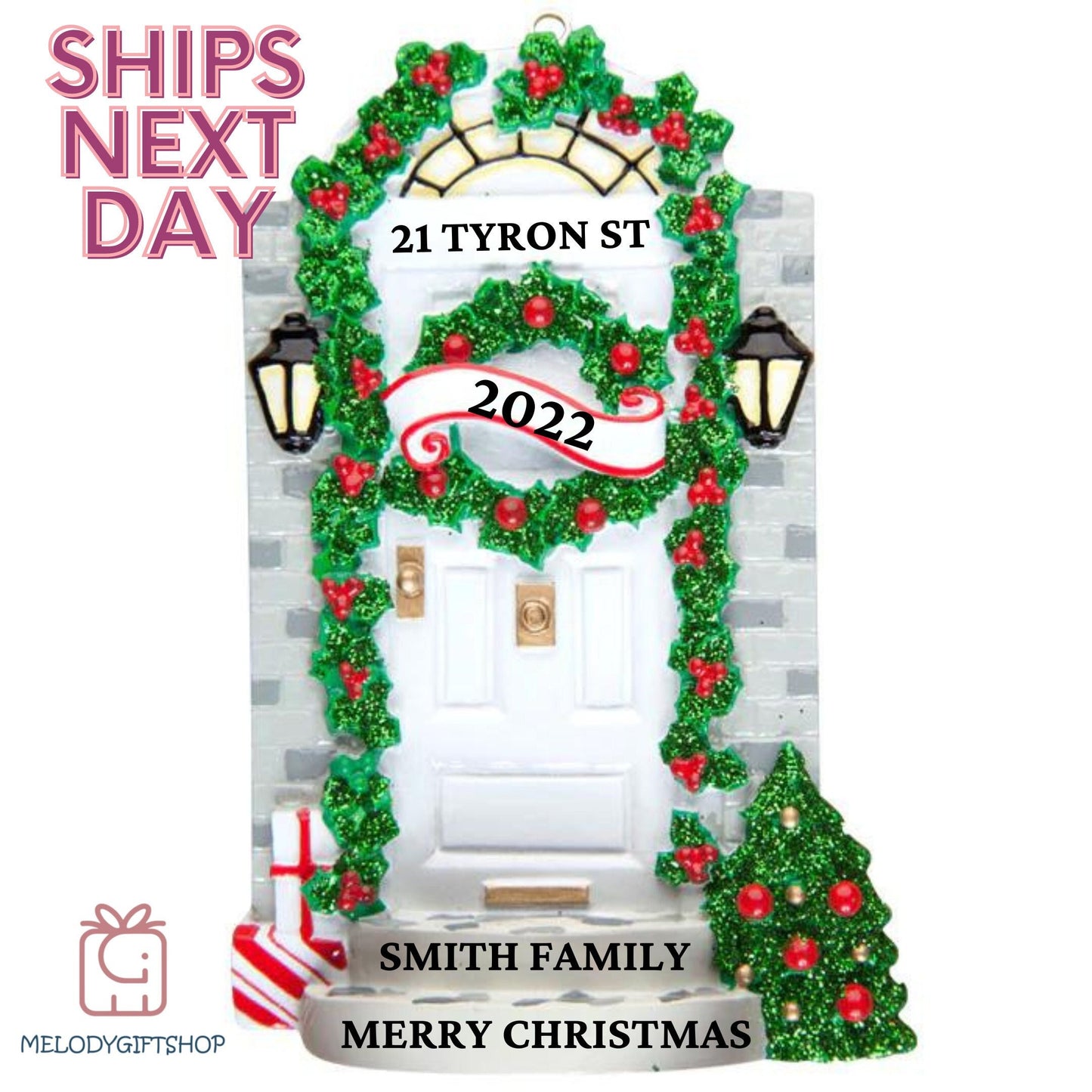Our New Home Personalized Christmas Ornament - Our First Home Personalized Christmas Ornament - House Ornament, Door Ornament 2023
