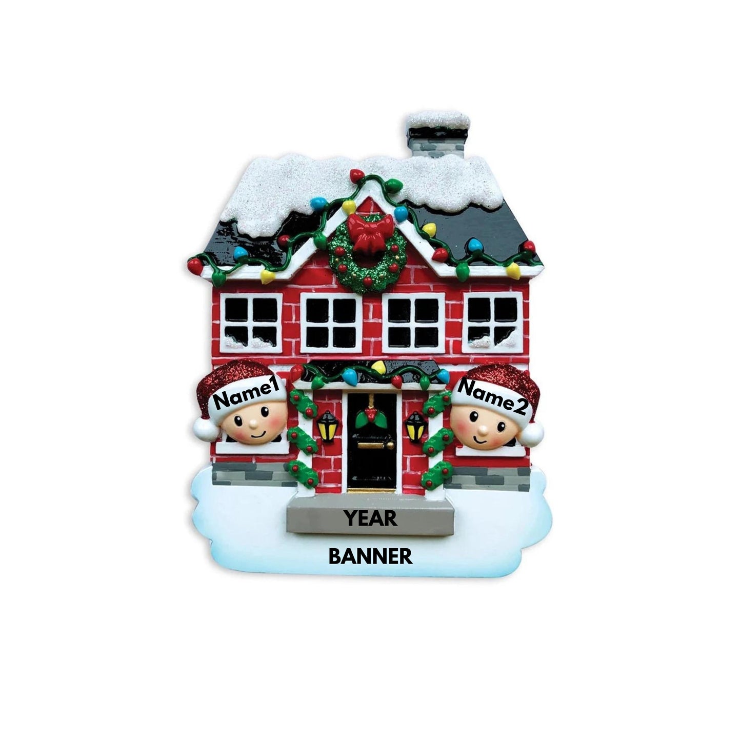2024 Christmas Ornament - Family of  New Home Personalized Ornament - Personalized Christmas Ornament - Family House Christmas Ornament-2024