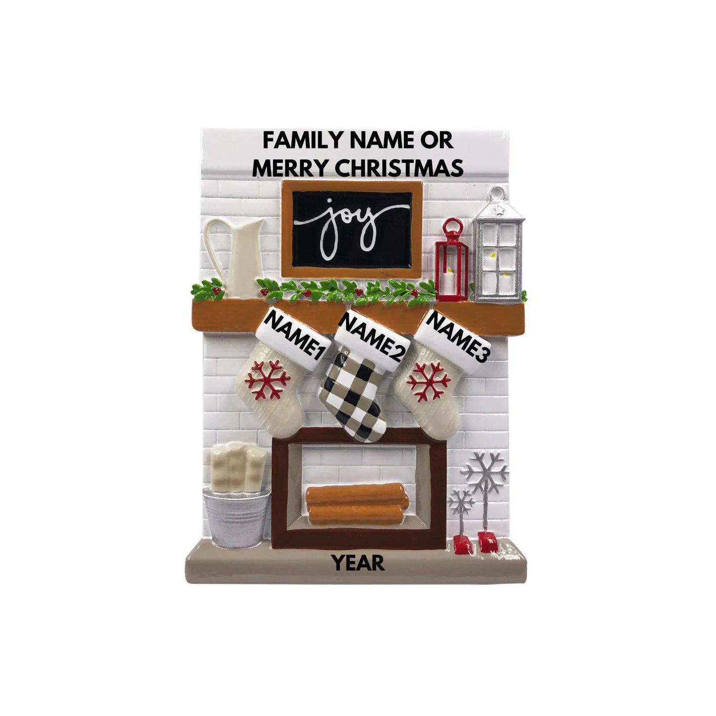 Christmas Family Ornaments 2024 - Family Christmas Ornament Personalized 2024 - Ornament for Christmas Family of 2 3 4 5 6