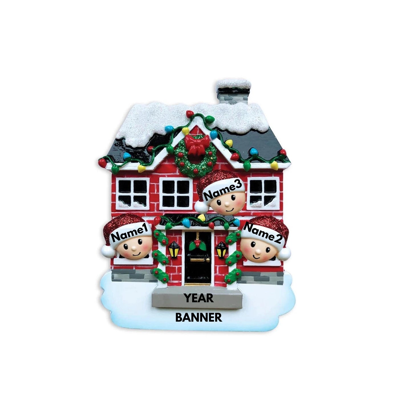 2024 Christmas Ornament - Family of  New Home Personalized Ornament - Personalized Christmas Ornament - Family House Christmas Ornament-2024