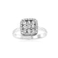 Big Square Diamond Ring 0.55 CT Real Diamonds Solid Gold Engagement Ring, Custom 14K and 18K White Gold, Yellow Gold or Rose Gold Ring Band