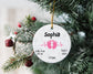 Baby's First Christmas Ornament Personalized Baby First Christmas Ornament Custom Baby Christmas Ornament Baby Girl's 1st Christmas
