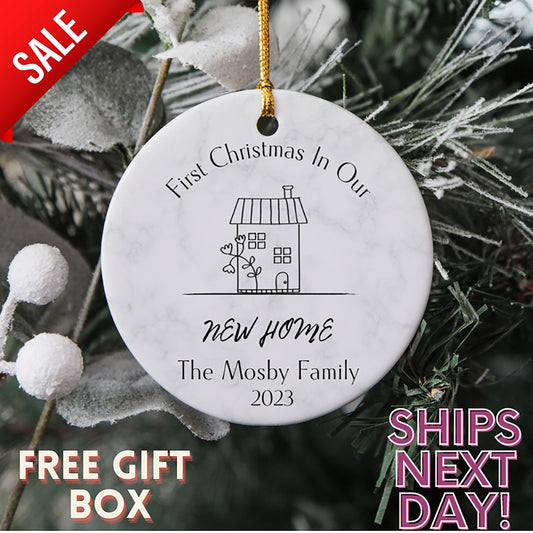 Personalized New Home Ornament 2023-New Home Christmas Ornament First Home Christmas Ornament Our First Home Ornament