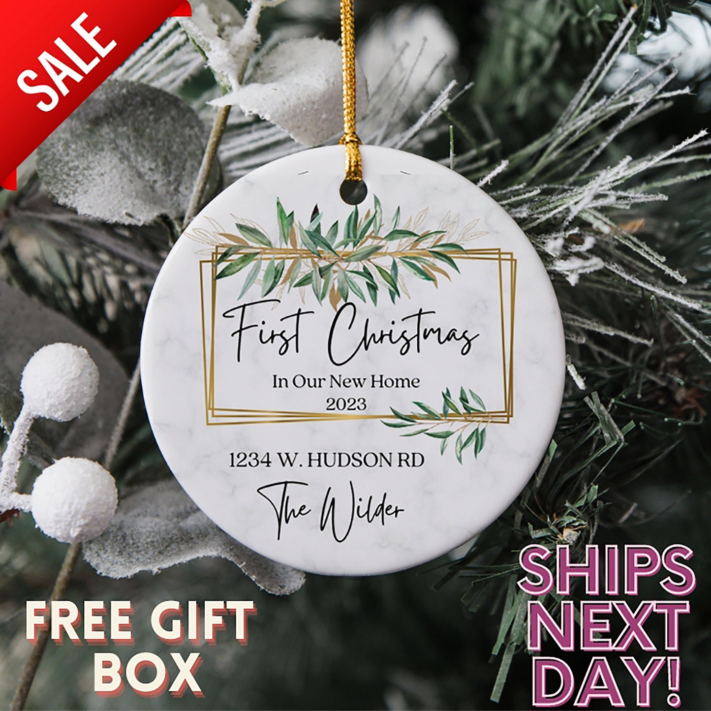 New Home Ornament, Our First Home Ornament,Couple Ornament,First Home Christmas Ornament, First Christmas Ornament