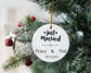 Just Married Ornament 2023  - Mr and Mrs Christmas Ornament - Our First Christmas Married as Mr and Mrs Ornament - Couple Ornament