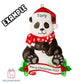 Personalized Panda Kids Christmas Ornament
