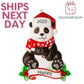 Personalized Panda Kids Christmas Ornament