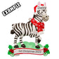 Personalized Zebra Kids Christmas Ornament