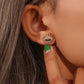 Gold Rhinestone Filed Evil Eye Earrings For Women