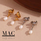 Pearl Earrings Gold Plated Pearl Jewelry Pearl Stud Earrings Pearl Bride Earrings Silver Pearl Earrings