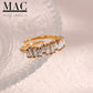 Eternity Band Rings GOLD FILLED Waterproof Adjustable Zircon Rings,Baguette Ring,Gemstone Ring,Gemstone Statement Rings