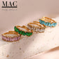 Eternity Band Rings GOLD FILLED Waterproof Adjustable Zircon Rings,Baguette Ring,Gemstone Ring,Gemstone Statement Rings