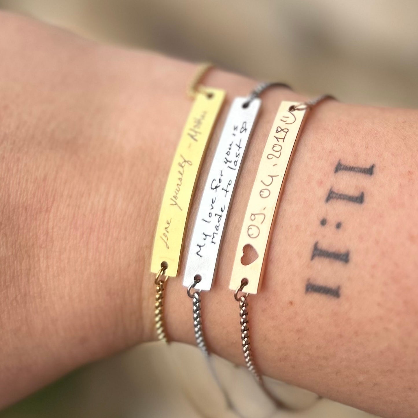 Custom Actual Handwriting Jewelry,Handwriting Bracelet,Custom Handwritten Gift, bracelet with handwriting