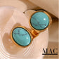 Turquoise Gemstone Ring,Turquoise Ring,Exaggerated Natural Stone Open Ring Turquoise Gemstone Rings Women Waterproof Jewelry,Vintage ring