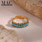Eternity Band Rings GOLD FILLED Waterproof Adjustable Zircon Rings,Baguette Ring,Gemstone Ring,Gemstone Statement Rings