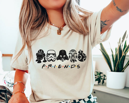 Retro Classic Star Wars Friends Shirts, Disney Classic Shirt, Disneyland Shirt, Disney Tee, Star Wars 2024 Shirt, Disney Star Wars