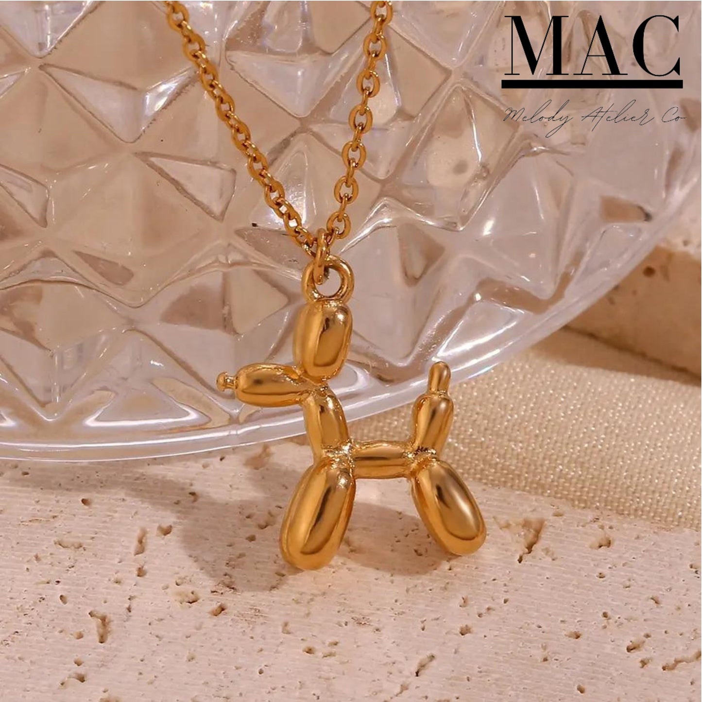 Balloon Dog Necklace,Minimalist Necklace,Pet Jewelry,Minimalist Jewelry Puppy Pendant Necklace,Animal Jewelry