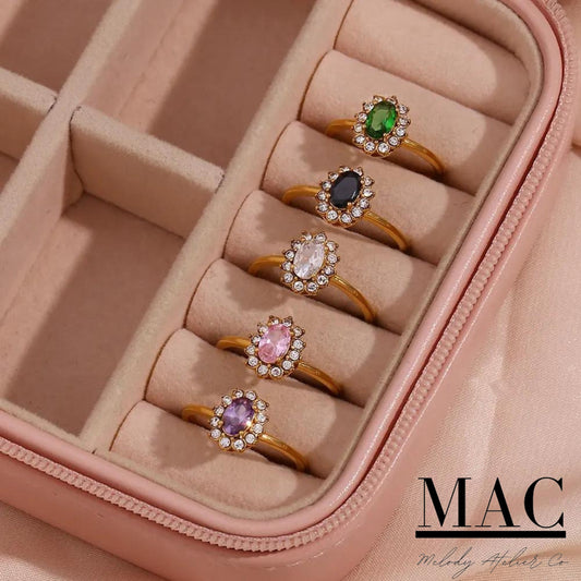 Flower Rings with stone,Gold Halo Flower Adjustable Ring dainty flower Ring Minimalist Ring Vintage Emerald Ring Minimalist Emerald Ring