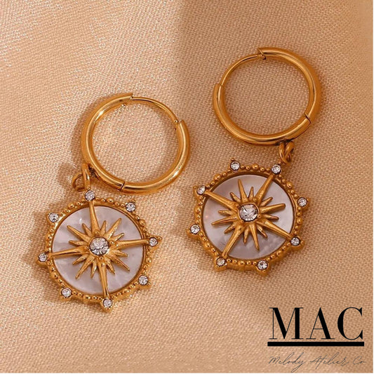 Gold Hoop Earrings Hoop Earrings with Pearl Circle Charm Crystal Rhinestone Drop Earrings Dainty Earrings gold Dangle Earrings