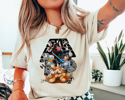 Star Wars Shirt,Star Wars Mickey And Friends Shirt,Disneyworld Star Wars Shirt,Mickey Mouse&Friends Squad Custom Star Wars Characters Shirt