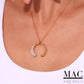 Pearl Moon Necklace,Minimalist Pearl Necklace,Gold necklace, pearl necklace,Bridesmaids Gifts,Sun Pendant Necklace with Mother of Pearl