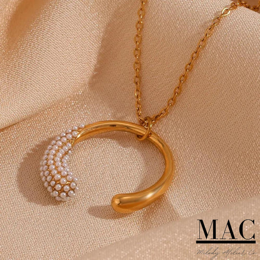 Pearl Moon Necklace,Minimalist Pearl Necklace,Gold necklace, pearl necklace,Bridesmaids Gifts,Sun Pendant Necklace with Mother of Pearl