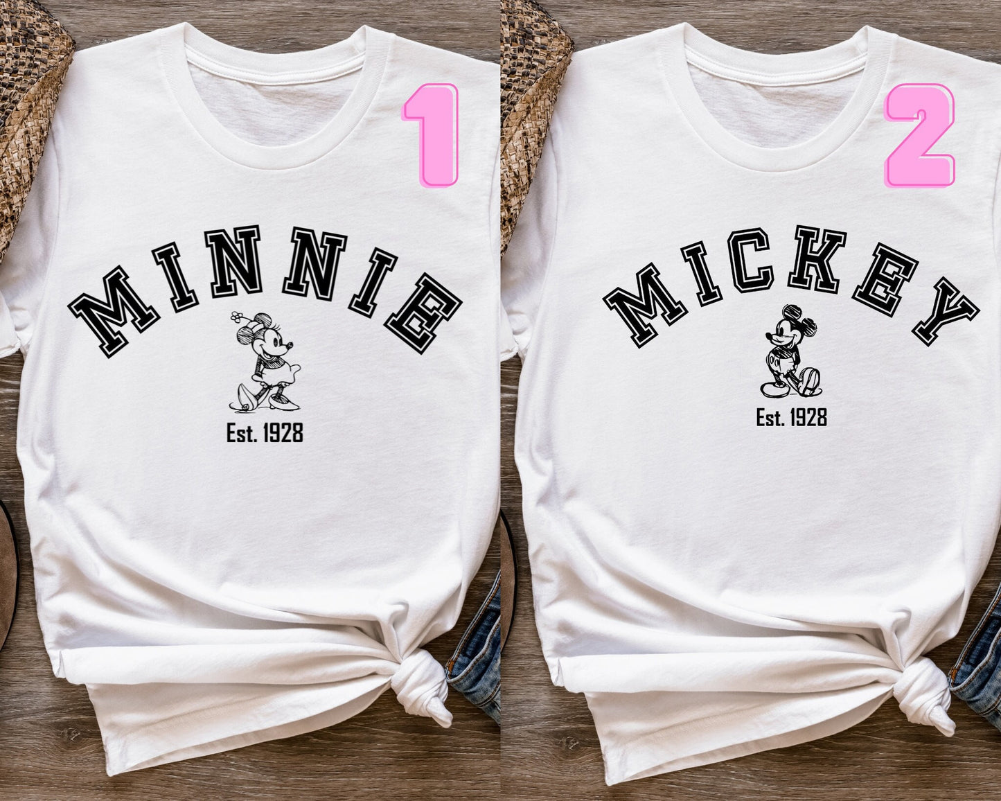 Mickey&Co Est.1928 Shirt,Minnie Est.1928,Mickey Minnie Co Shirts,Couple Disney Shirt 2024,Disney Shirt,Disney Vacation Shirt 2024