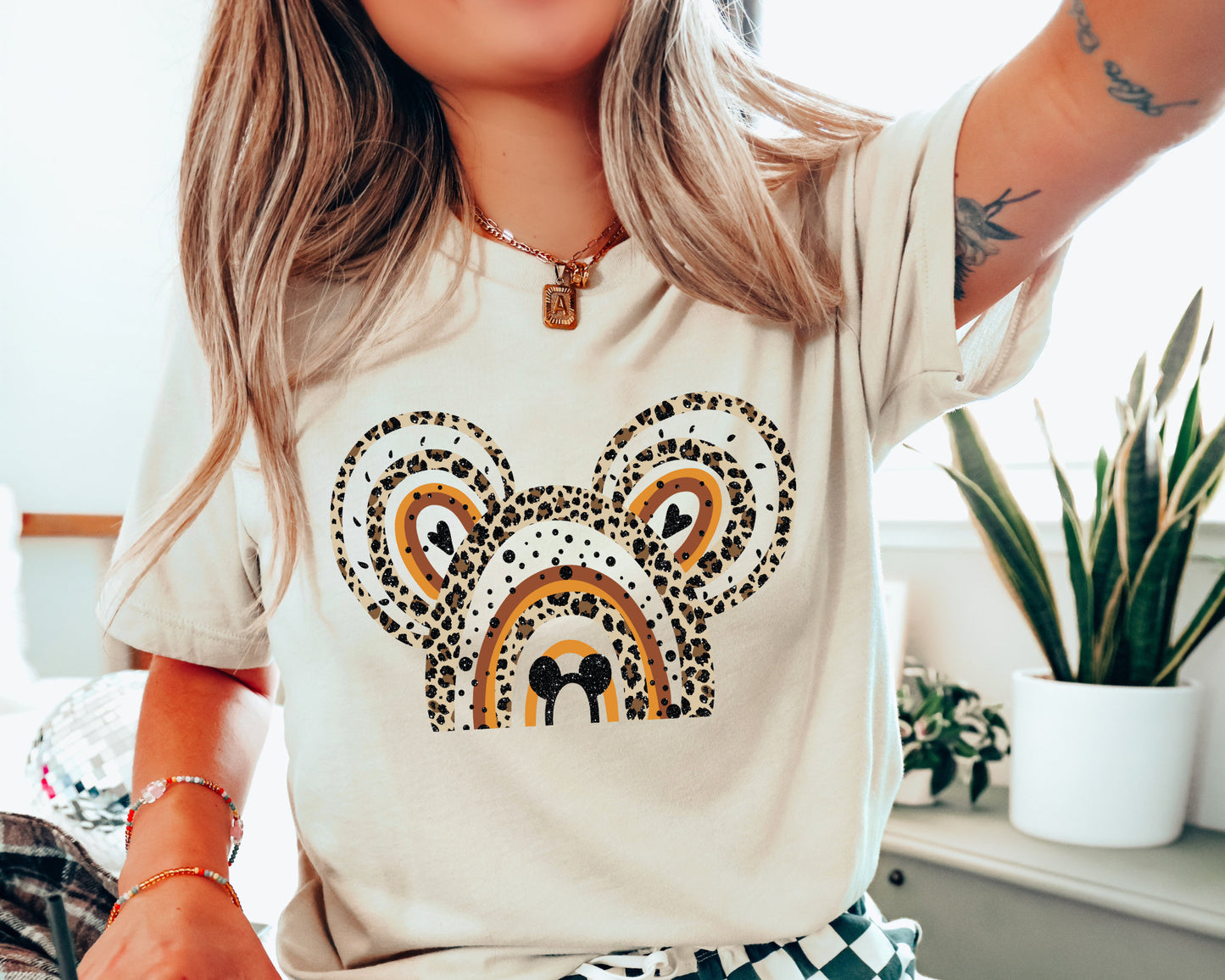 Disney Minnie Mickey Ear Shirt,Leopard print Mickey shirt,Disney Shirt,Animal print Mickey shirt,Disneyworld Family Shirts